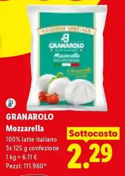 Lidl Granarolo Mozzarella offerta