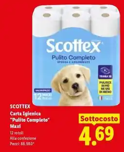 Lidl Scottex Carta Igienica Pulito Completo Maxi offerta