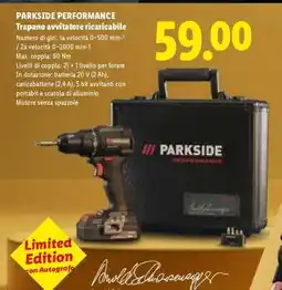 Lidl PARKSIDE PERFORMANCE Trapano avvitatore ricaricabile offerta