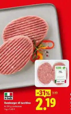 Lidl Hamburger Di Tacchino offerta