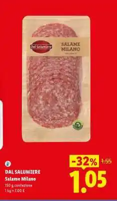 Lidl Dal Salumiere Salame Milano offerta