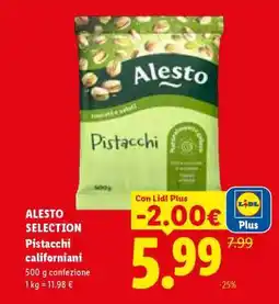 Lidl Alesto Selection Pistacchi californiani offerta
