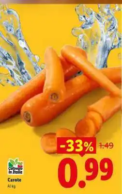 Lidl Carote offerta