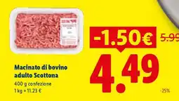 Lidl Macinato di bovino adulto scottona offerta