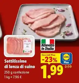 Lidl Sottilissime di lonza di suino offerta