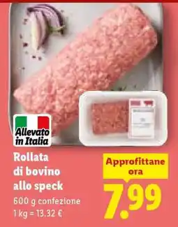 Lidl Rollata di bovino allo speck offerta