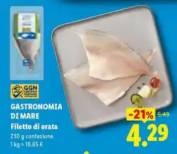 Lidl Gastronomia di Mare Filetto di orata offerta