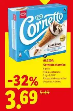 Lidl Algida Cornetto classico offerta