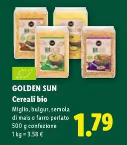 Lidl Golden Sun Cereali bio offerta