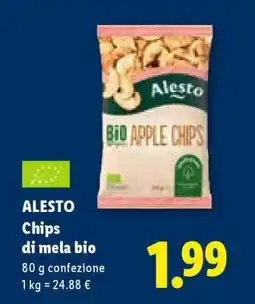 Lidl ALESTO Chips di mela bio offerta