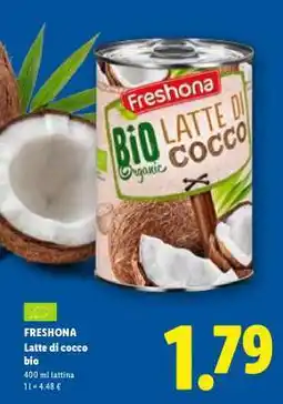 Lidl Freshona Latte di cocco bio offerta