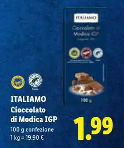 Lidl Italiamo Cioccolato di Modica IGP offerta