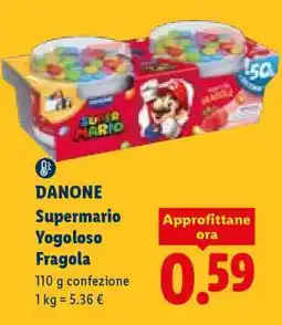 Lidl DANONE Supermario Yogoloso Fragola offerta