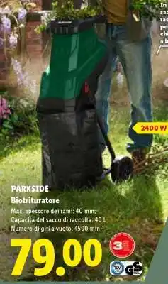Lidl PARKSIDE Biotrituratore offerta