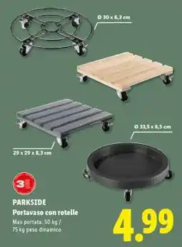 Lidl PARKSIDE Portavaso con rotelle offerta
