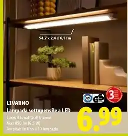 Lidl Livarno Lampada sottopensile a LED offerta