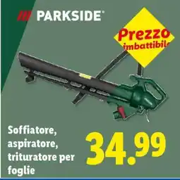 Lidl PARKSIDE Soffiatore, aspiratore, trituratore per foglie offerta