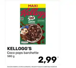 Iper Tosano Kellogg's Coco pops barchette offerta