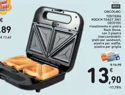 Conad Superstore Tostiera Rock'n Toast 3in1 Cecotec offerta
