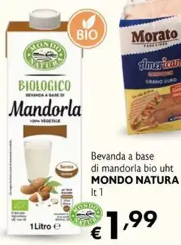 Maxi Supermercati Beveranda a base di mandorla bio uht Mondo Natura offerta