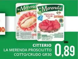 Mazzeo Supermercati Citterio la merenda prosciutto cotto/crudo offerta