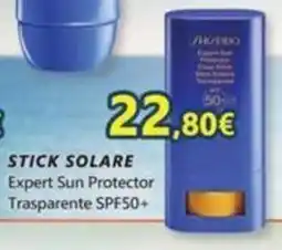 Profumerie Mallardo Shiseido Stick Solare Expert Sun Protector Trasparente SPF50+ offerta