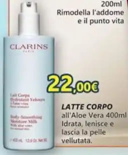 Profumerie Mallardo Clarins Latte Corpo all'Aloe Vera offerta