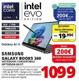 Comet Samsung Galaxy Book5 360 Notebook Convertibile offerta