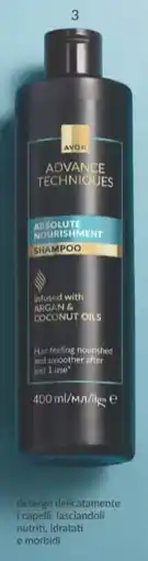 Avon Avon Shampoo Absolute Nourishment con Olio di Argan e di Cocco offerta