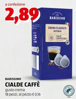 ALDI Barissimo cialde caffè gusto crema offerta