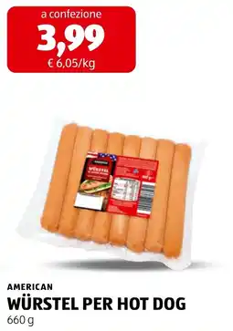 ALDI American Würstel per hot dog offerta