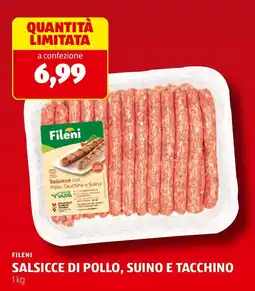 ALDI Fileni Salsicce di pollo, suino e tacchino offerta
