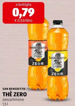 ALDI San Benedetto Thè Zero pesca/limone offerta