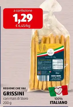 ALDI Grissini con mais di Storo offerta