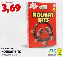 ALDI Golden Bridge Nougat Bits offerta