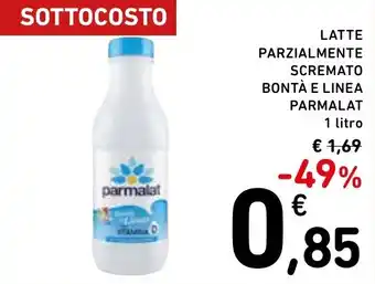 Latte parzialmente scremato Bontà e Linea Parmalat