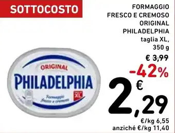 Formaggio fresco e cremoso Philadelphia