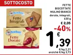 Spazio Conad Fette biscottate Mulino Bianco offerta
