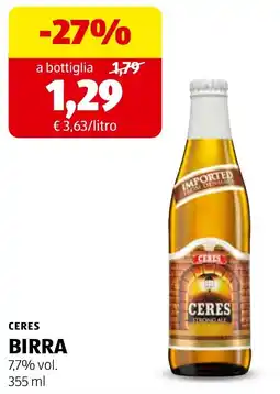 ALDI Ceres birra offerta