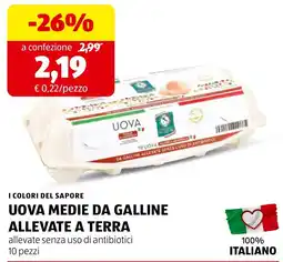 ALDI I colori del sapore uova medie da galline allevate a terra offerta