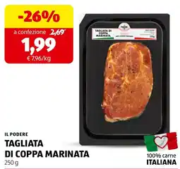ALDI Il Podere tagliata di coppa marinata offerta