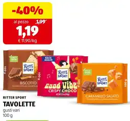 ALDI Ritter Sport Tavolette offerta
