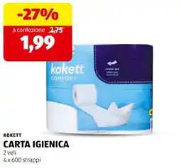 ALDI Kokett carta igienica offerta