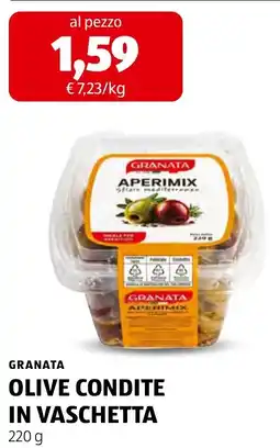 ALDI Granata olive condite in vaschetta offerta