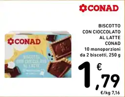 Spazio Conad Biscotto con cioccolato al latte Conad offerta