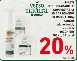 Spazio Conad Piatti biodegradabili e compostabili in cartoncino verso natura offerta