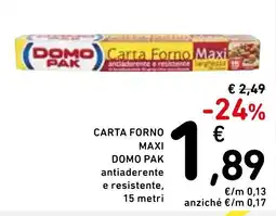 Spazio Conad Carta forno Maxi Domo Pak offerta