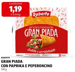 ALDI Roberto Gran Piada con paprika e peperoncino offerta