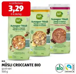 ALDI Müsli croccante bio offerta