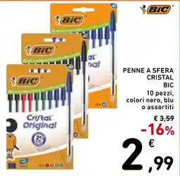 Spazio Conad Penne a sfera Cristal BIC offerta